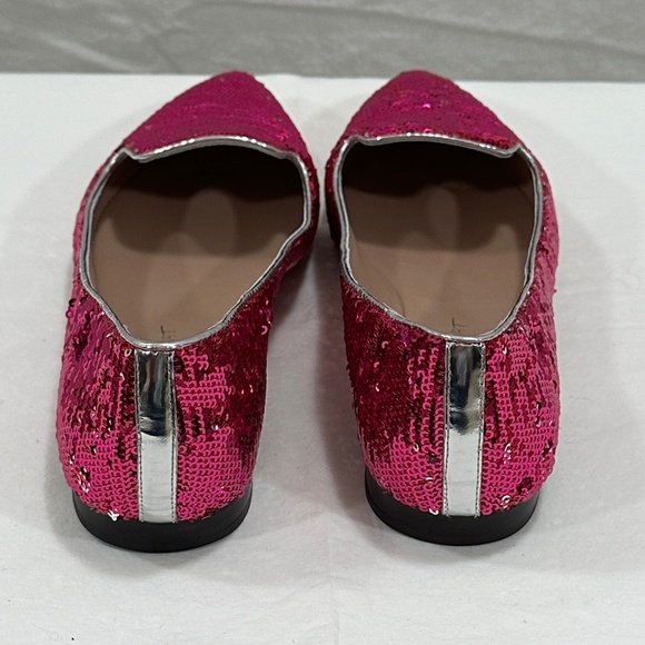 Jean-Michel Cazabat "Vanity" Fuchsia/Silver Sequins Flats - NEW IN BOX! - Picture 5 of 8